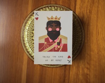 Carte Le roi de mon coeur - Carte postale, carte de Saint-Valentin, carte d'un proche