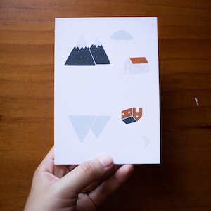 North and South Home card - postcard, upside down card, norther hemisphere, southern hemisphere, flip card