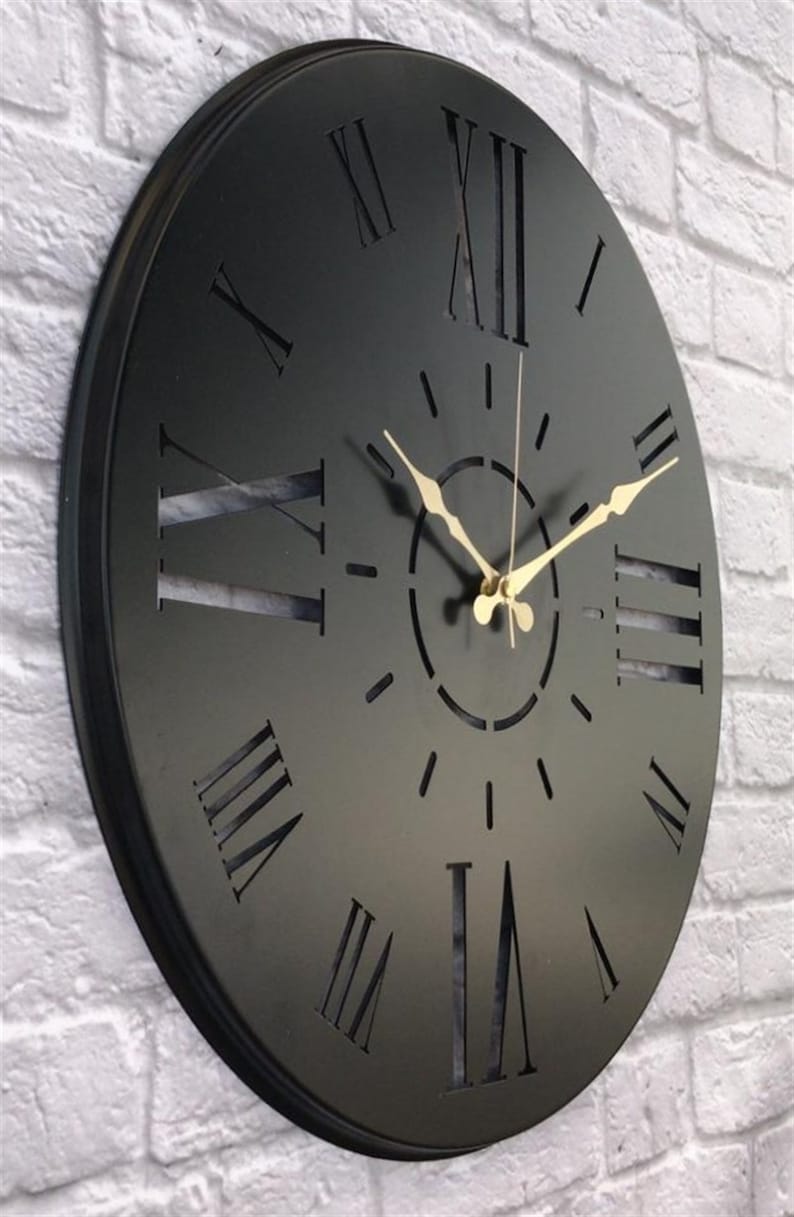 MetallWandUhr Metalluhren moderne Wanduhr große Wanduhr Etsy