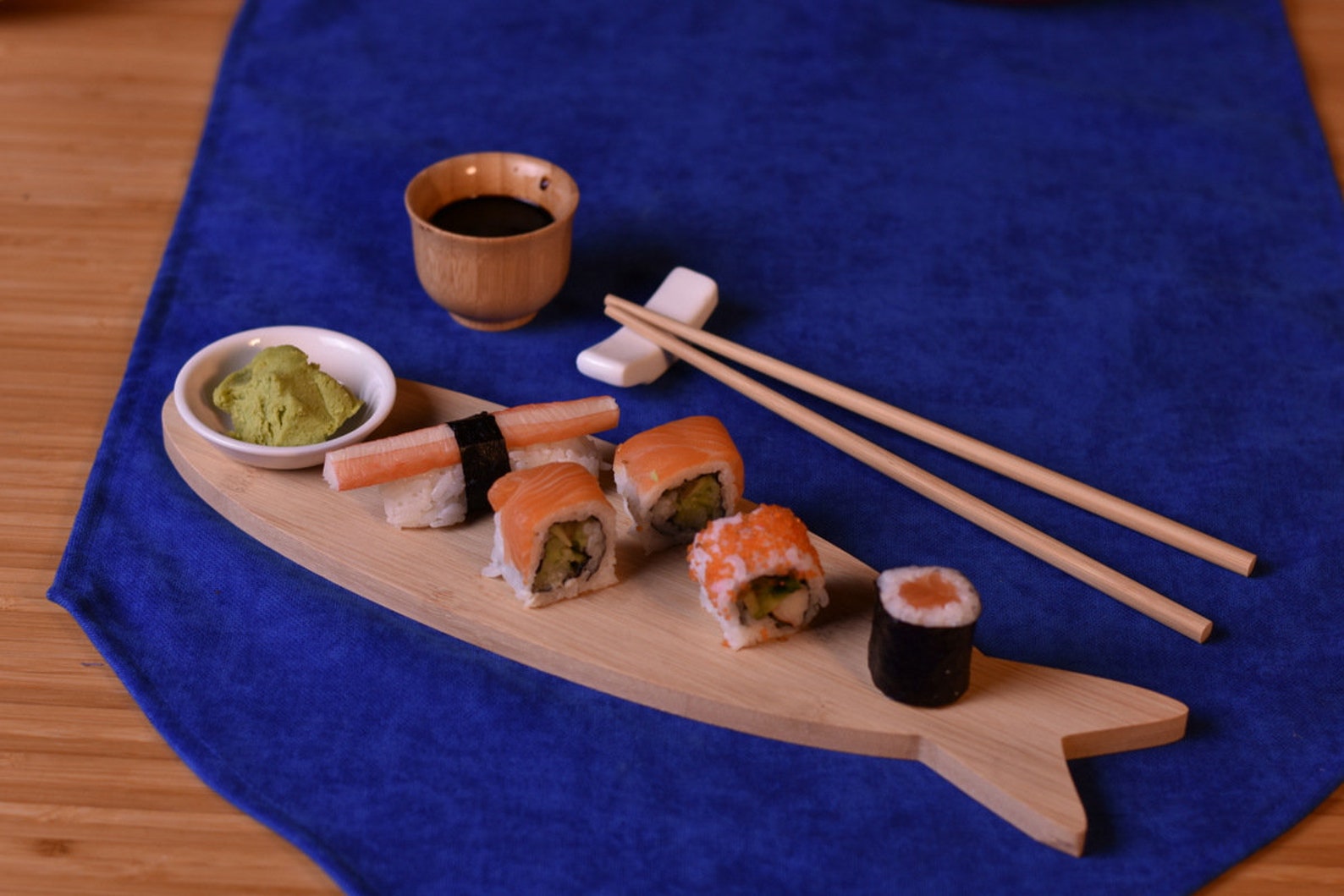 Bamboo Sushi Set 8 Pieces Sushi Plate Sushi Kit Sushi Lover Etsy
