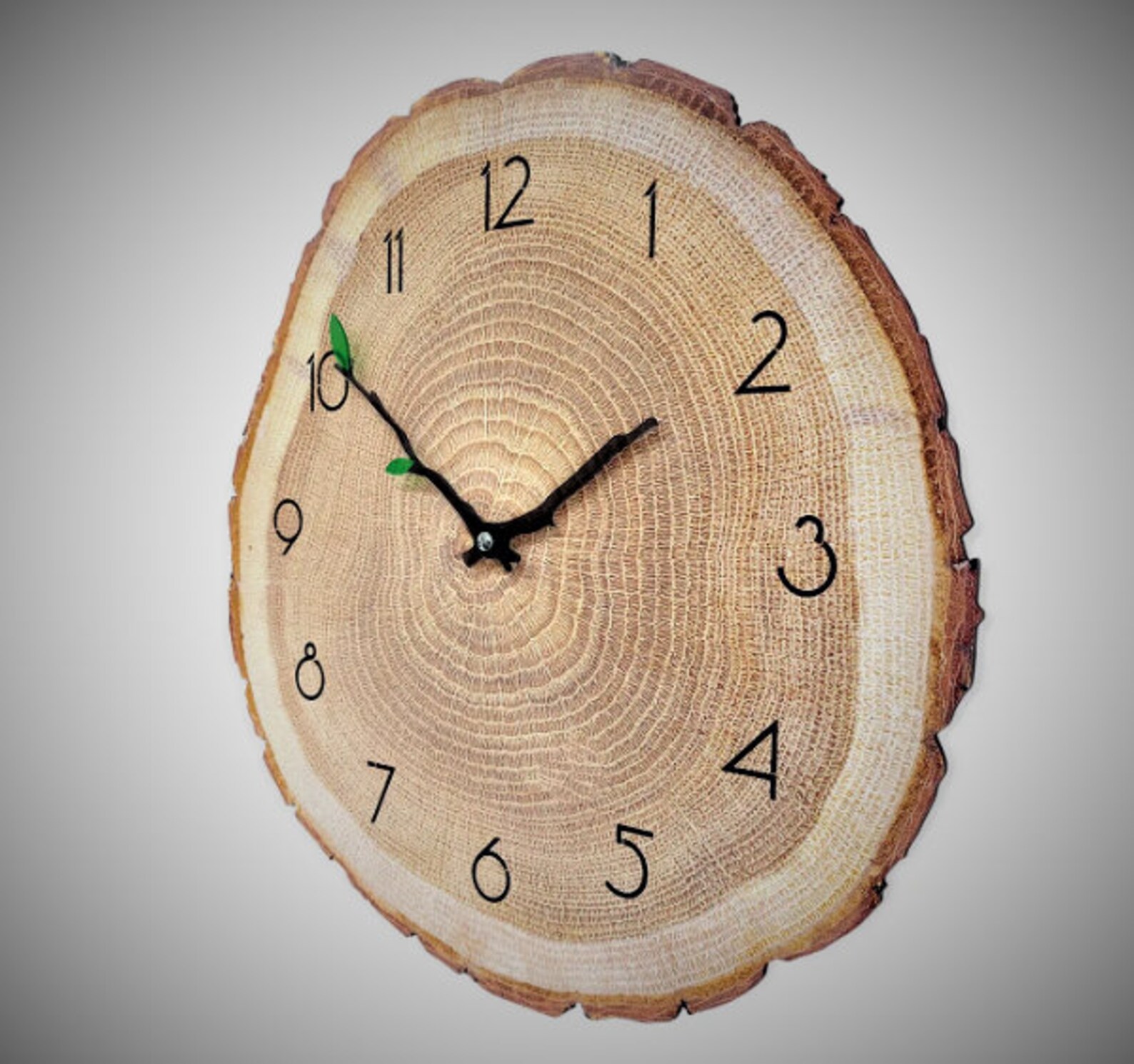 Natural Solid Wood Wall Clock Wood Wall Decor Wooden Wall - Etsy