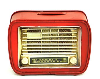Decorative Metal Radio Piggy Bank, Adventure Nursery, Piggy Bank Gifts for Kids