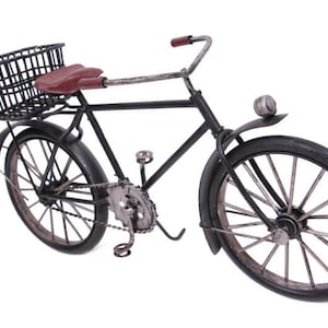Dollhouse Bicycle, Nostalgic decorative metal diecast model bicycle.