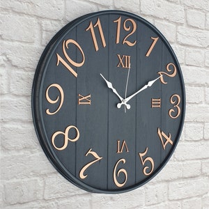 Quality 20 inch Wall Clock, Large Wall Clock, Wall Clock Unique, Modern Wall Clock, Large Metal Wall Art.
