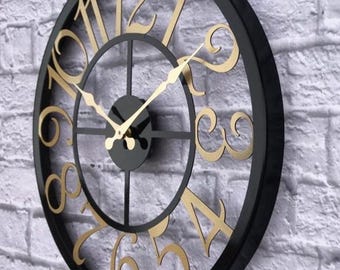 Metal Wall Clock, Quality Metal Wall Art, Modern Wall Clock, Trendy Wall Clock, New Home Gift, Interior Design Clock
