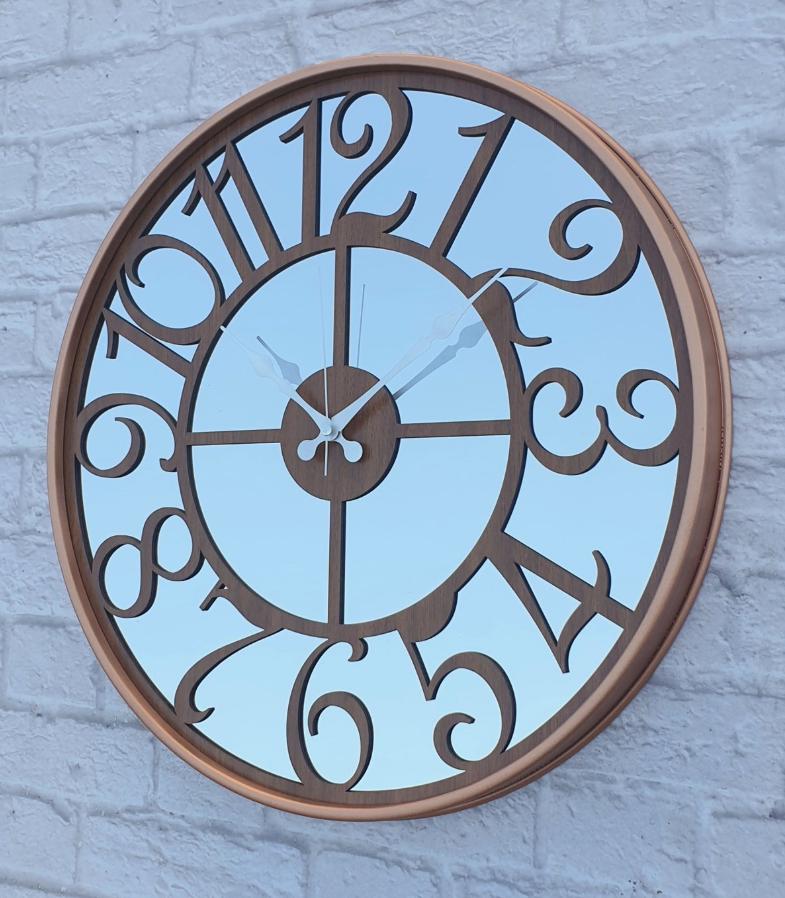 High Quality 20 Inch Mirrored Aesthetic Wall Clock, Large Modern Clock ...