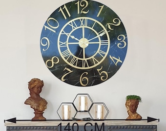 High Quality 20 inch Marble Pattern Wall Clock, Marble Large Modern Clock, Silent Non-Ticking, Oversized Wall Art Clocks and Interior Design