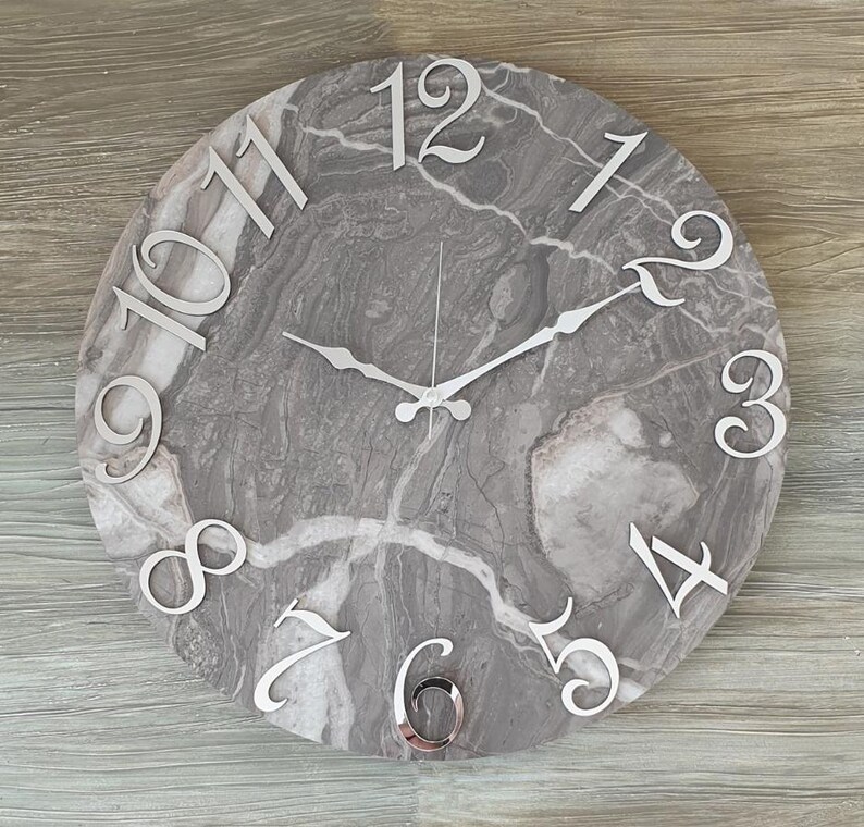 High Quality 20 Inch Marble Pattern Wall Clock, Marble Large Modern ...