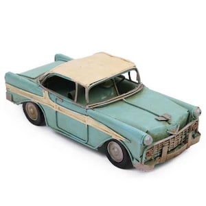 Decoratieve metalen klassieke Chevrolet, klassieke Chevy, metalen modelauto. Chevy 1957 Belair