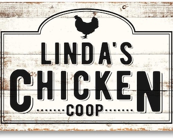 Personalized Farm Sign Modern Rustic Egg Sign Chicken Coop Established Sign Choose Colors and Wording