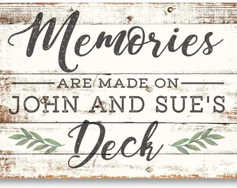 Welcome to our Deck Sign 12/" x 18/" Custom Aluminum USA Made # 4