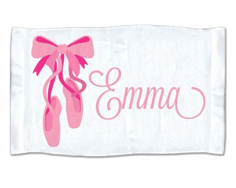 Personalized Ballerina Towel - Personalized Towel - Hand Towel - Personalized Gift - Monogram Towel - Custom Towel -11" x 18"