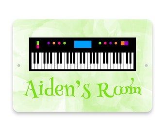 Personalized Piano Keyboard Metal Room Sign - Metal Sign - Aluminum Sign - Customized sign - Name sign - Personalized gift