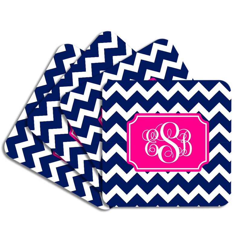 monogram coasters for drinks