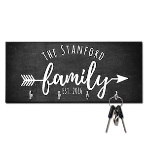 Archery Family Arrow Key Hanger - Personalized - Wall mount key holder - Personalized Key holder - Key holder wall