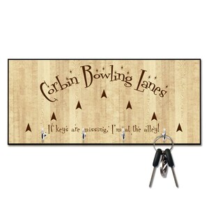 Bowling If Keys Are Missing Key Hanger - Personalized - Personalized - Wall mount key holder - Personalized Key holder - Key holder wall
