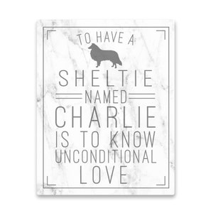 Personalized Sheltie Unconditional Love Metal Wall Art - Metal wall Decor - Home wall decor - Love wall art - Metal art wall decor