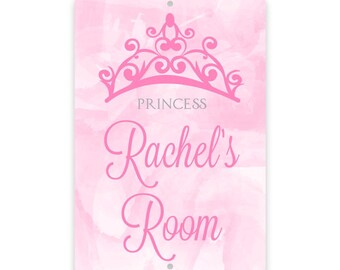 Personalized Princess Metal Room Sign - Welcome sign - Aluminum Sign - Customized sign - Name sign - Personalized gift