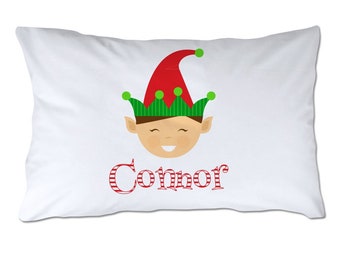 Personalized Elf Pillowcase - Personalized Pillowcase - Standard Size Pillowcase - 20x32 - Soft Polyester Pillowcase - Customized Pillowcase