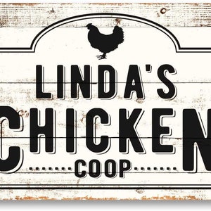 Personalized Chicken Coop Metal 8 X 12 Sign - Welcome Sign - Aluminum Sign - Custom Sign - Metal Wall Art