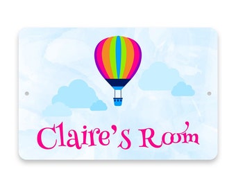 Personalized Hot Air Balloon Metal Room Sign - Metal Sign - Aluminum Sign - Customized sign - Name sign - Personalized gift