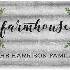 Personalized Metal and Wood Look Farmhouse Sign - Metal 8 X 12 Sign - Welcome Sign - Aluminum Sign - Custom Sign - Metal Wall Art