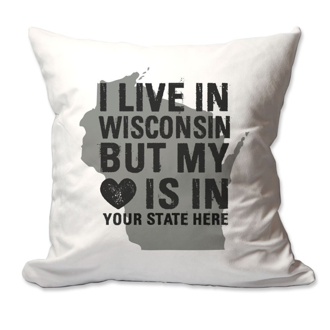 Customized I Live in Wisconsin but by Heart is in enter Your Etsy