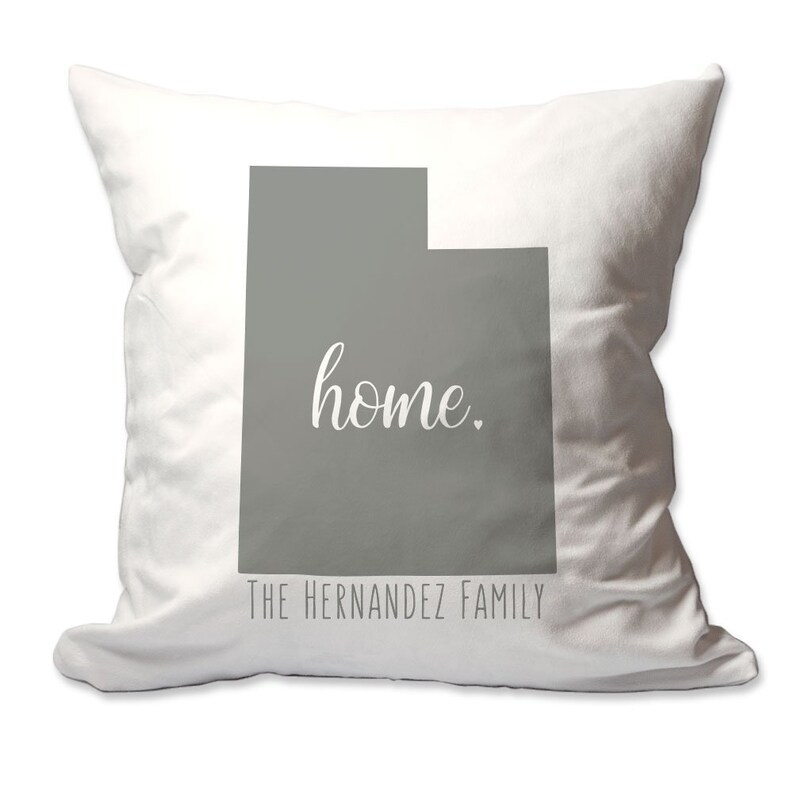 17X17 Personalized State of Utah Home Throw Pillow Decorative throw pillow Cover Only OR Cover with Insert Soft polyester