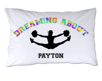 Personalized Dreaming About Cheer Pillowcase - Personalized Pillowcase - Standard Size Pillowcase - 20x32" - Soft Polyester Pillowcase