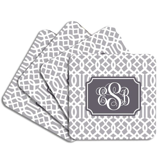 monogram coasters for drinks