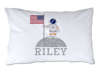 Personalized Astronaut Pillowcase - Personalized Pillowcase - Standard Size Pillowcase - 20x32" - Soft Polyester Pillowcase