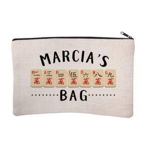 Personalized Mahjong Bag - Personalized Zipper Pouch - Pouch Bags - Game Pouch - Game Bag - Personalized Game Case - Custom Game Bag