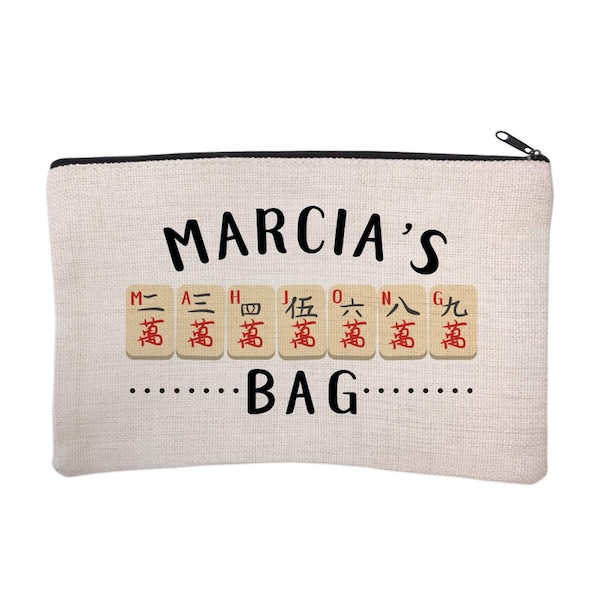 Personalized Mahjong Bag - Personalized Zipper Pouch - Pouch Bags - Game Pouch - Game Bag - Personalized Game Case - Custom Game Bag