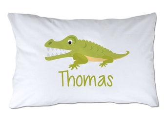 Personalized Alligator Pillowcase - Personalized Pillowcase - Standard Size Pillowcase - 20x32" - Soft Polyester Pillowcase