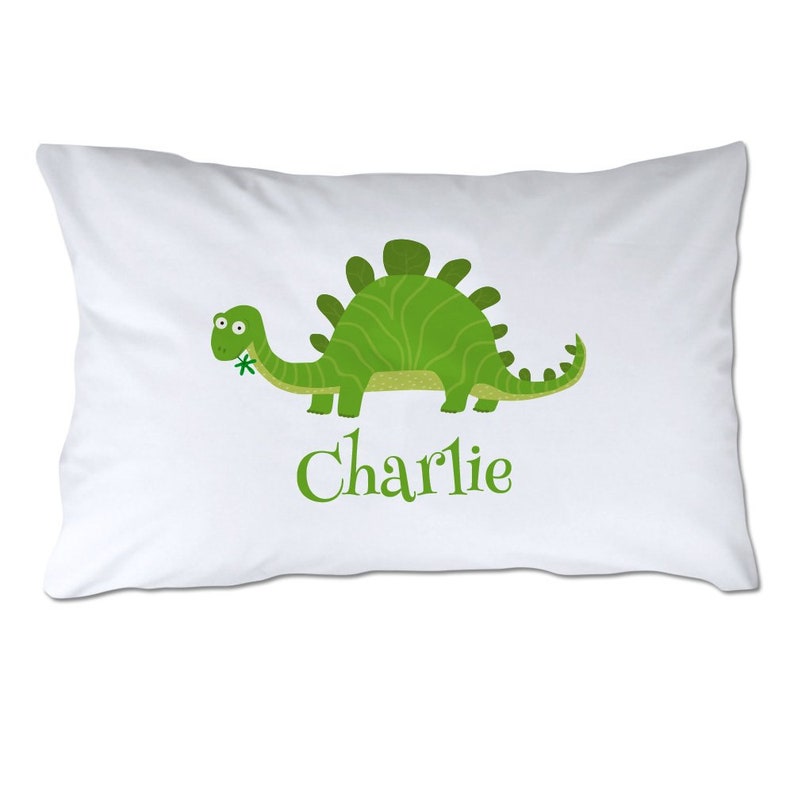 Personalized Toddler Size Dinosaur Pillowcase With Pillow Etsy