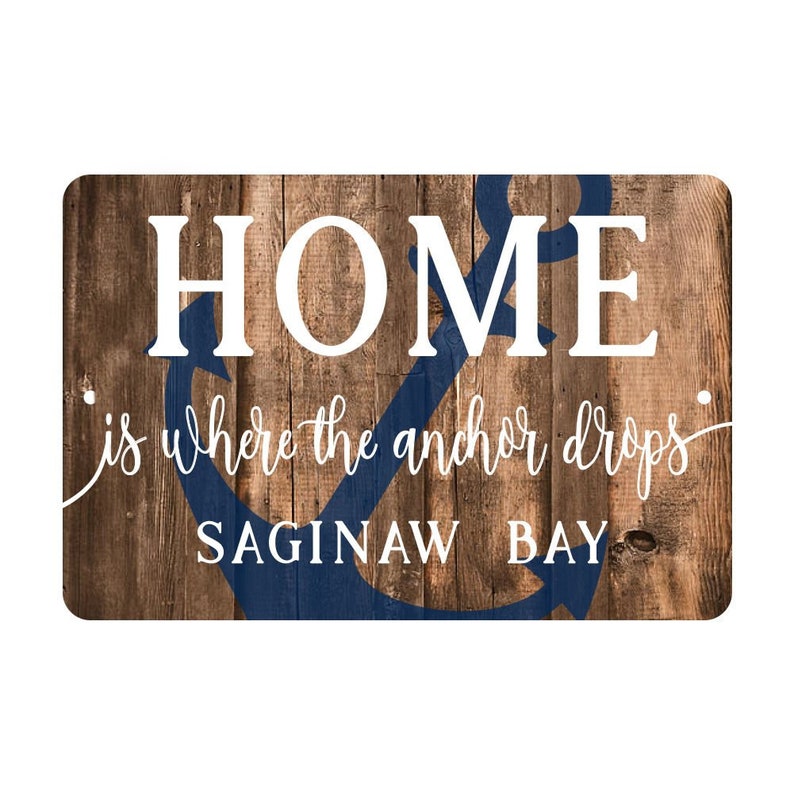 Personalized Home is Where the Anchor Drops Metal Sign Metal Etsy