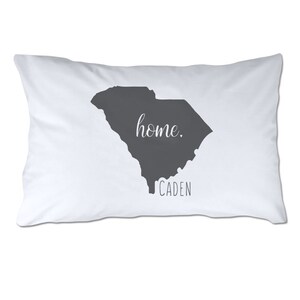 Personalized State of South Carolina Home Pillowcase - Personalized Pillowcase - Standard Size Pillowcase - 20x32&quot; - Soft Polyester case
