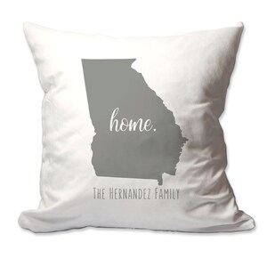 Personalized State of Georgia Home Throw Pillow -  Cover Only OR Cover with Insert - 17X17 - Decorative throw pillow - Soft polyester