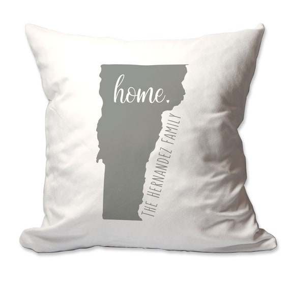 Enter Your State Throw Pillow Customized I Live in Vermont but by Heart