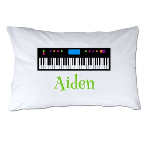 Personalized Piano Keyboard Pillowcase - Personalized Pillowcase - Standard Size Pillowcase - 20x32&quot; - Soft Polyester Pillowcase