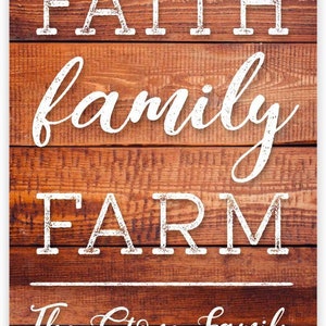 Personalized Faith. Family. Farm. Metal 12x8 Sign - Welcome Sign - Aluminum Sign - Custom Sign - Metal Wall Art