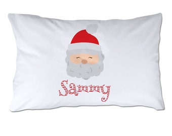 Personalized Santa Pillowcase - Personalized Pillowcase - Standard Size Pillowcase - 20x32" - Soft Pillowcase - Customized Christmas gift