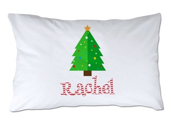 Personalized Christmas Tree Pillowcase - Personalized Pillowcase - Standard Size Pillowcase - 20x32" - Soft Polyester Pillowcase