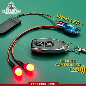 Fjärrstyrda LED-ögon – 10 mm Cosplay-rekvisitakit för hjälmar, pälsdräkter (trådlösa)