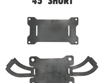 Airtekk 45 Degree Manifold Mount 2pc Unwelded Steel Kit