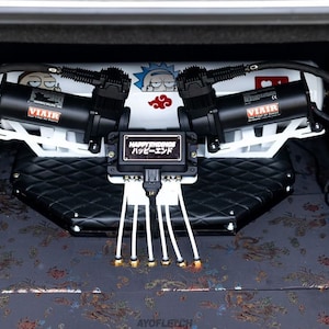 Air Suspension Trunk Tray Mount for Viair Airlift AccuAir Slam Airtekk Components, Custom Car or Truck Air Ride Install
