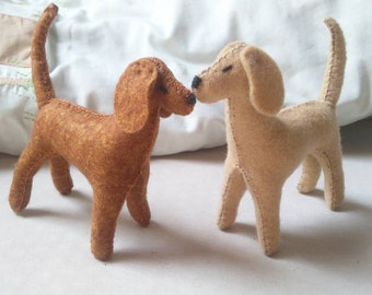 Modello di cucito per cane in feltro, tutorial per cucciolo di peluche (modello PDF)