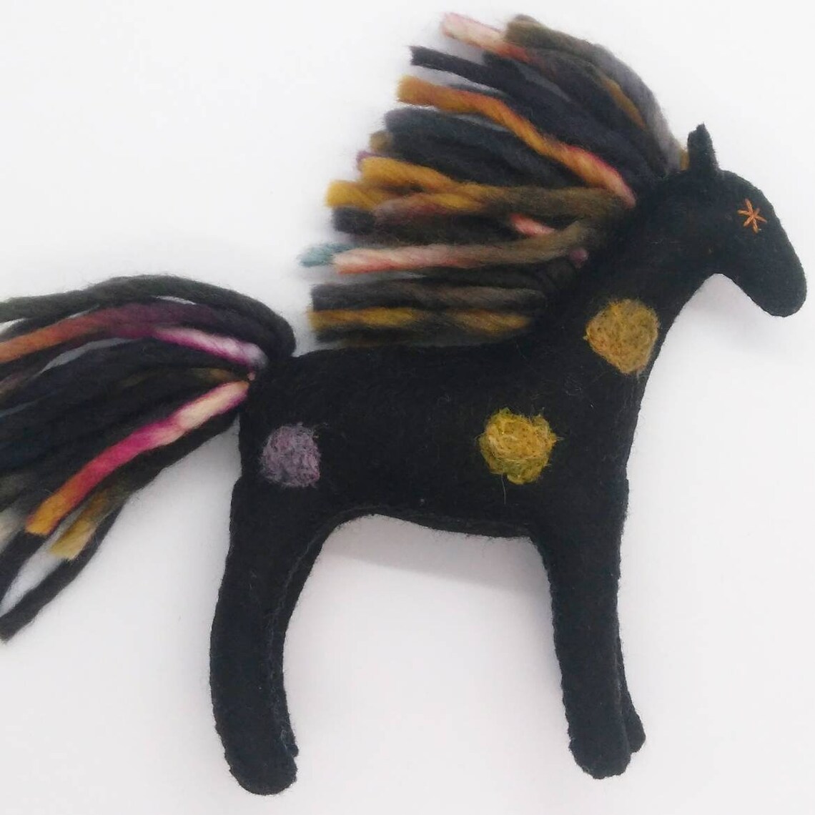 Unique horse wool stuffed Appaloosa stuffed animalwool Etsy