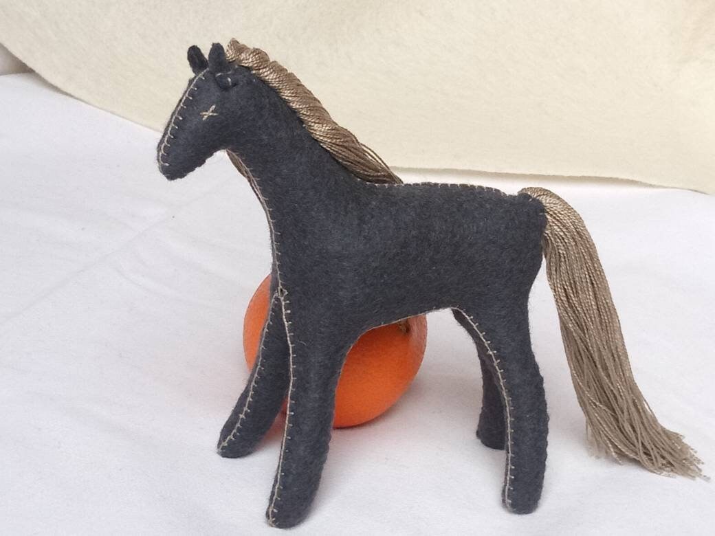 Wool Felt Stuffed Horse Role Play Waldorf Gift for Children - Etsy