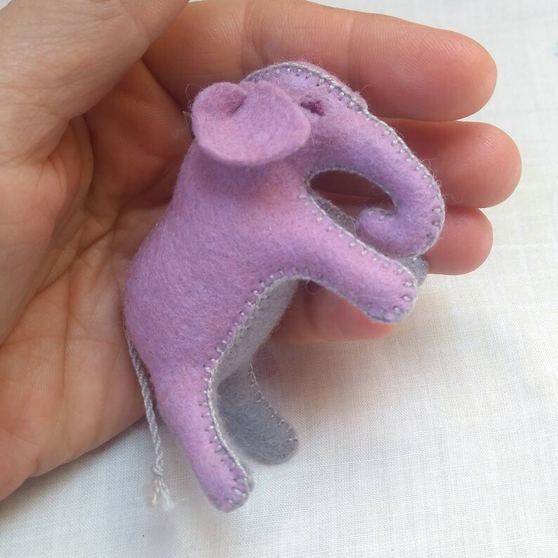 Mini Wool Felt Elephant Wool Stuffed Elephant Wool Stuffed Etsy